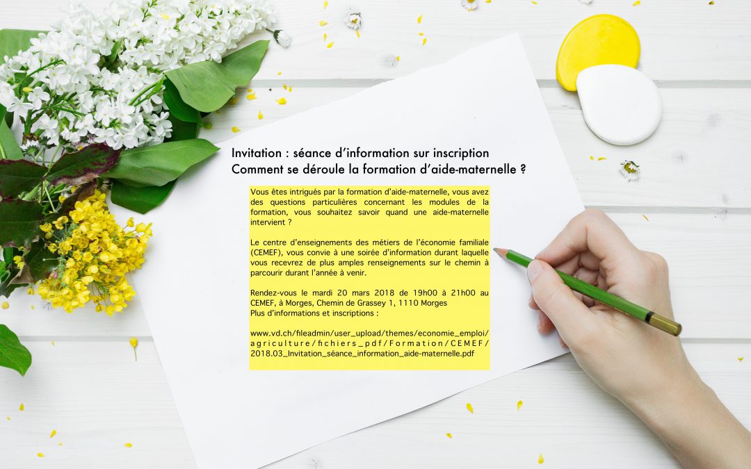 Séance d&rsquo;information du 20 mars 2018